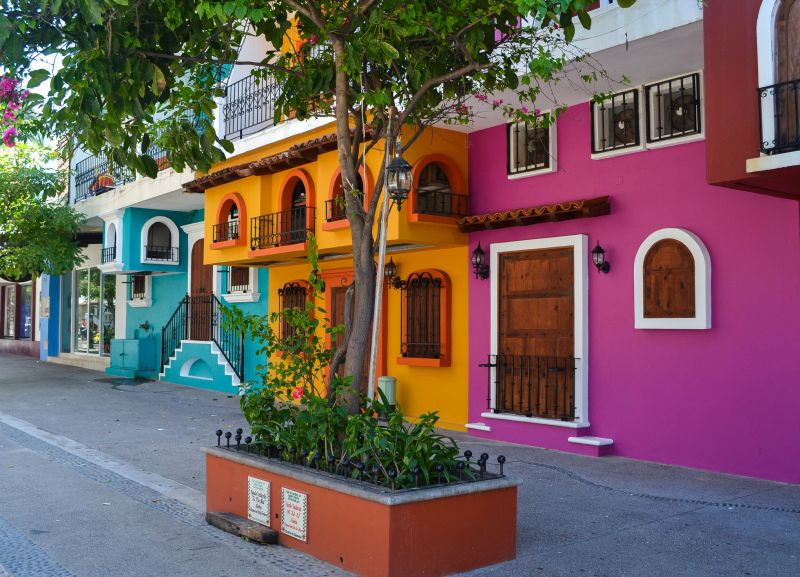Colorful house exterior