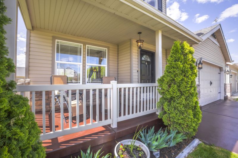 Freshly painted porch